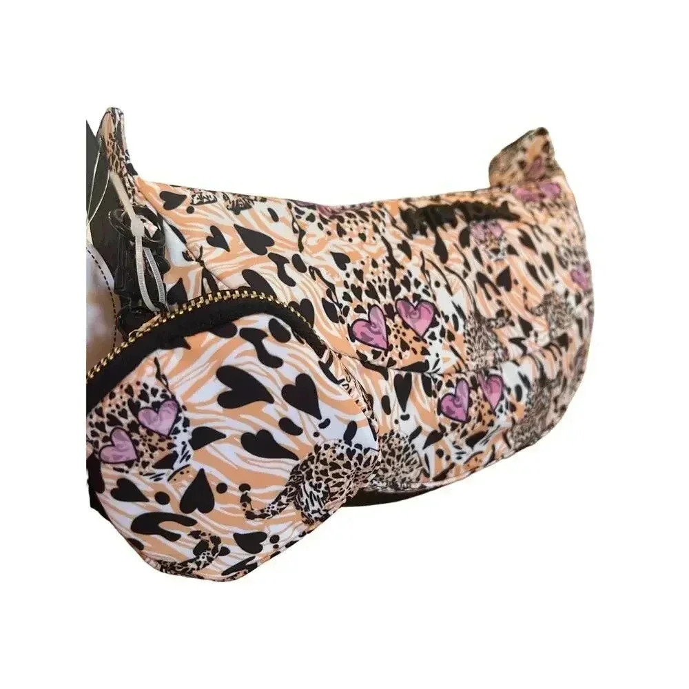 BETSY JOHNSON NWT shoulder bag with attaching coin purse cheetah - Picture 3 of 10